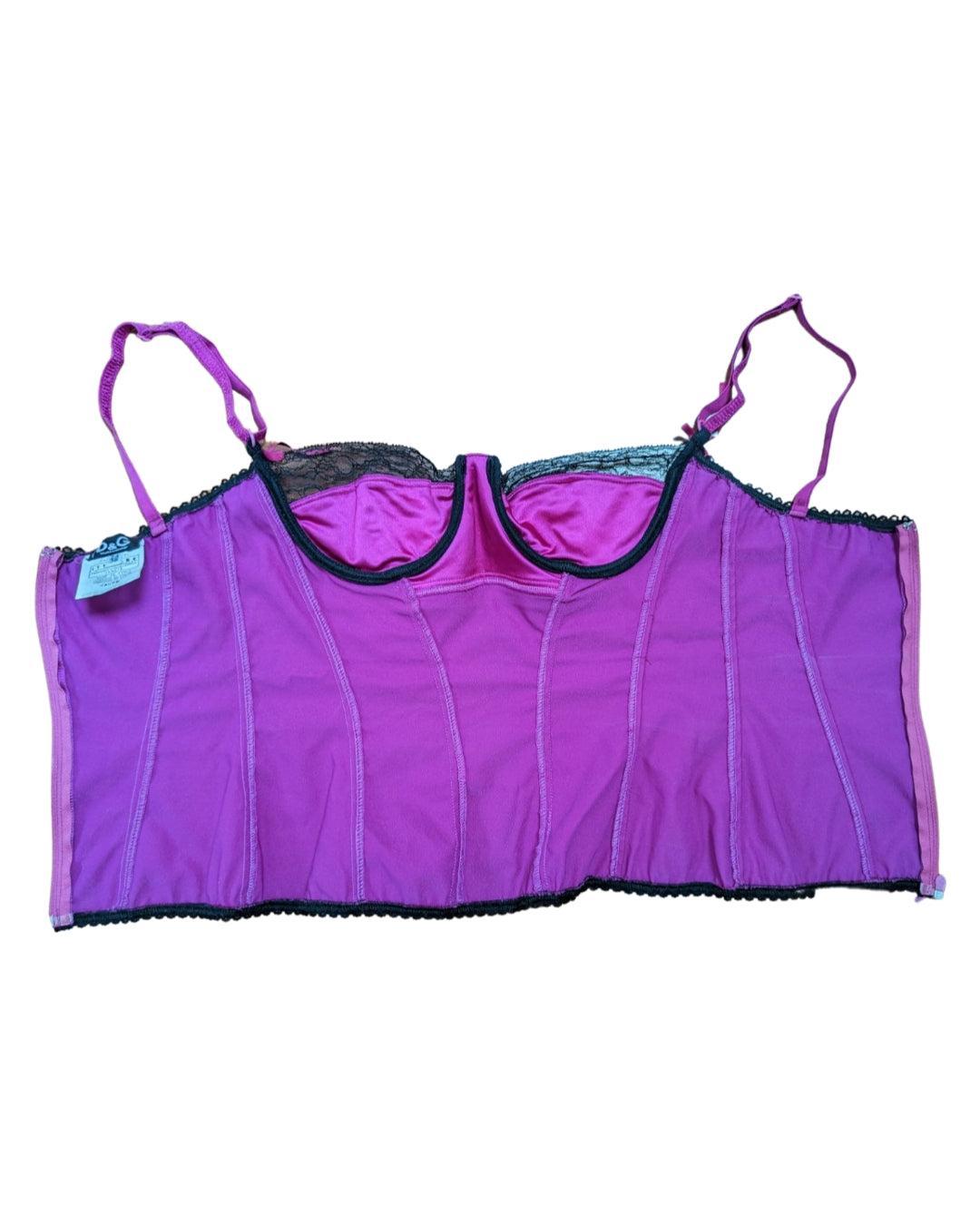 Dolce & Gabbana D&G satin bustier at Soir Vintage