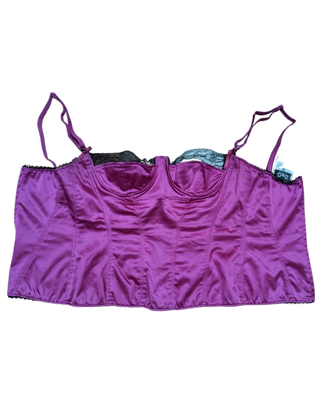 Dolce & Gabbana D&G satin bustier at Soir Vintage