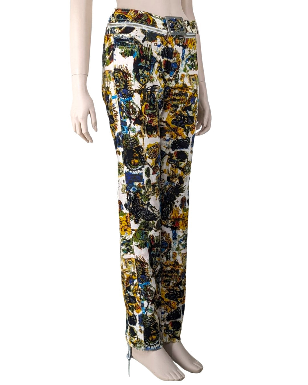 Jean Paul Gaultier Basquiat Print Jeans