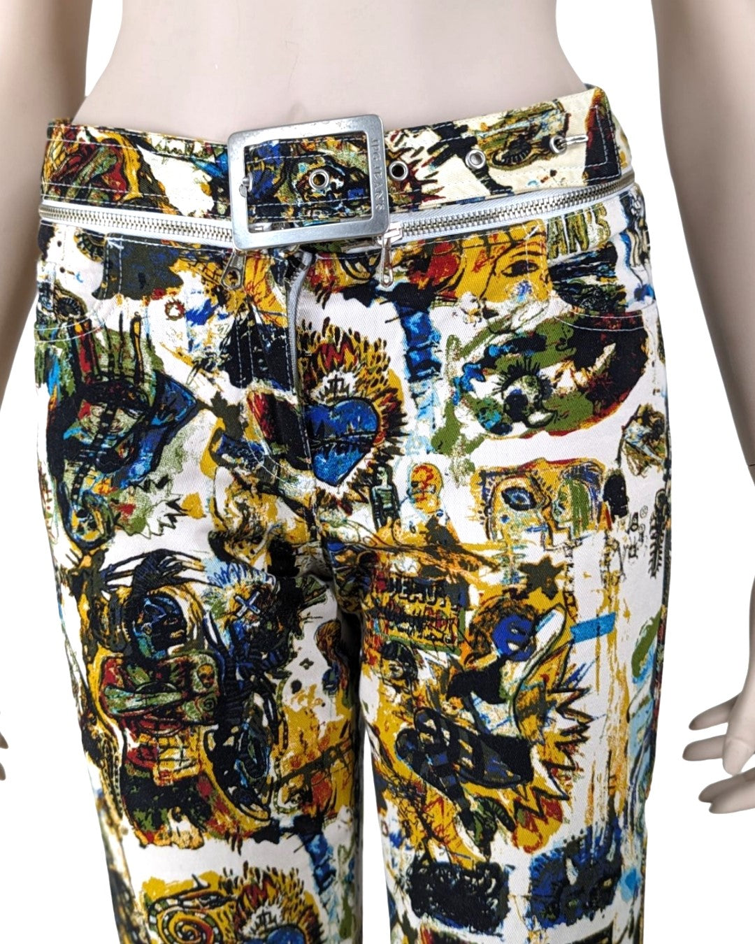 Jean Paul Gaultier Basquiat Print Jeans