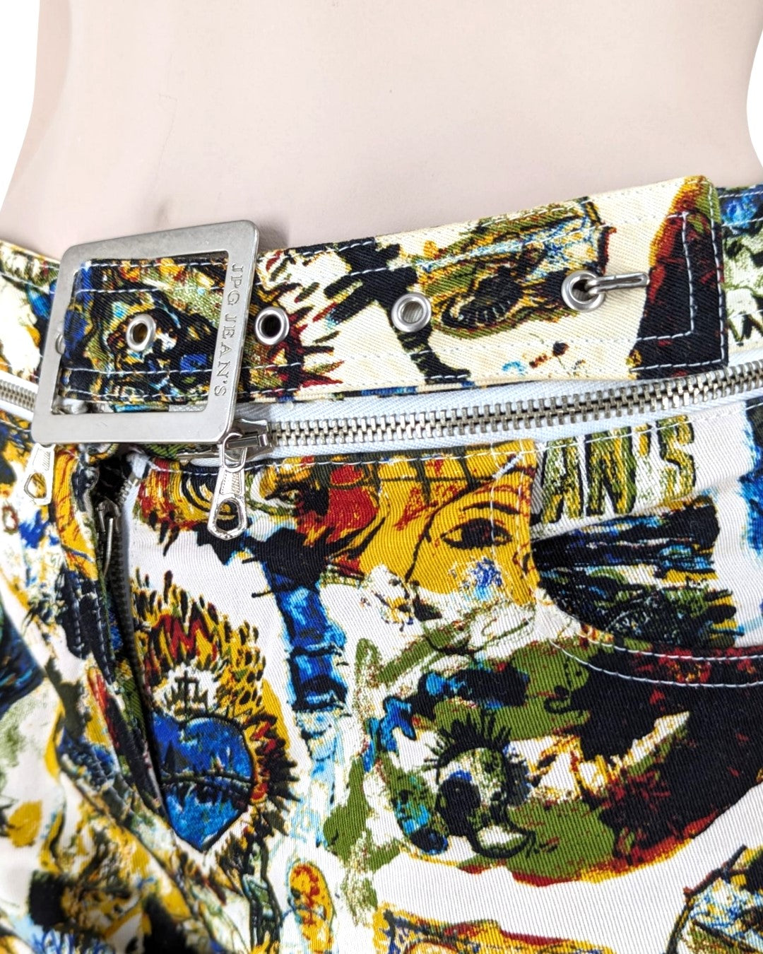 Jean Paul Gaultier Basquiat Print Jeans