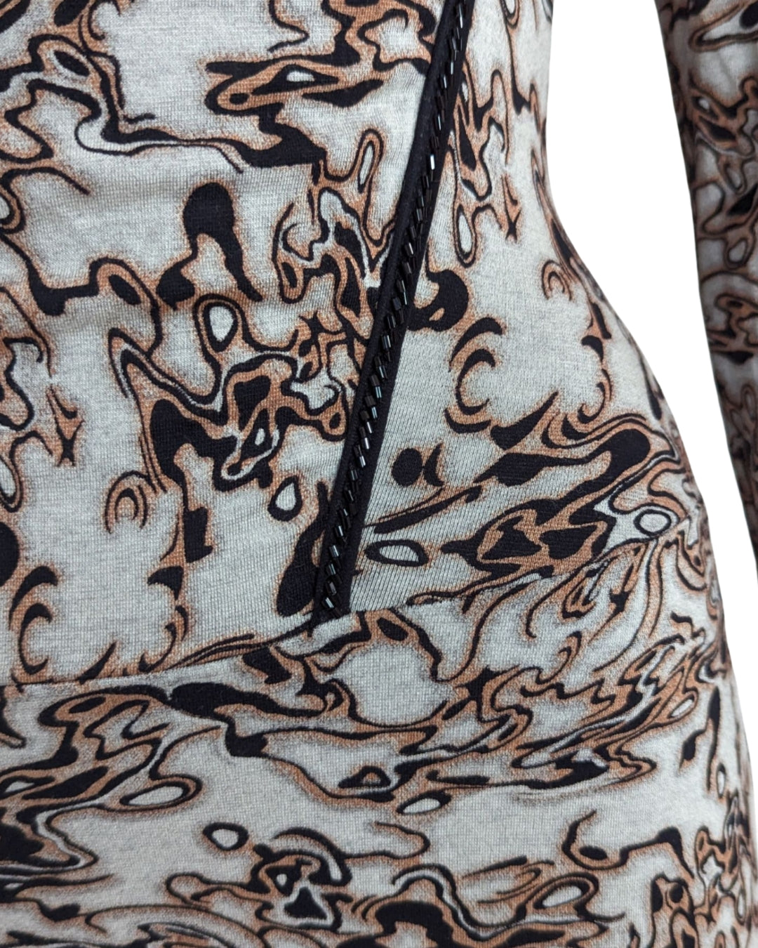 Plein Sud Flame Print and Cut Out Dress