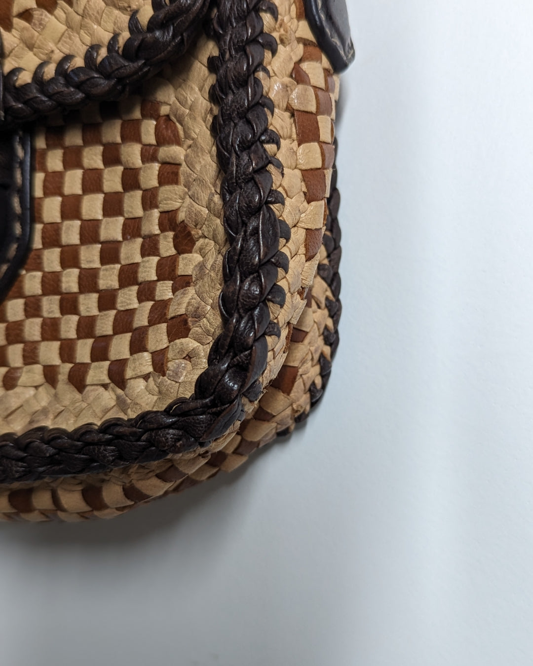 Prada S/S 2011 Madras Cognac Crossbody Bag