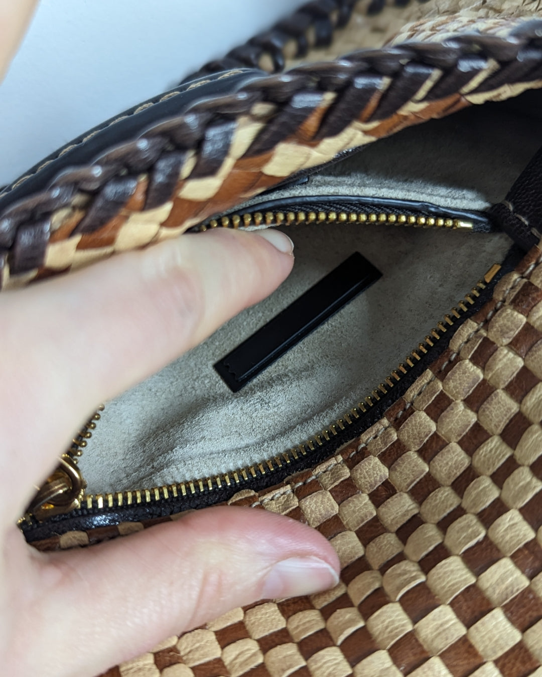 Prada S/S 2011 Madras Cognac Crossbody Bag