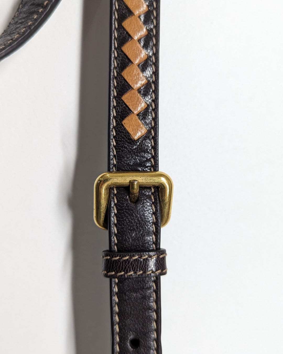 Prada S/S 2011 Madras Cognac Crossbody Bag