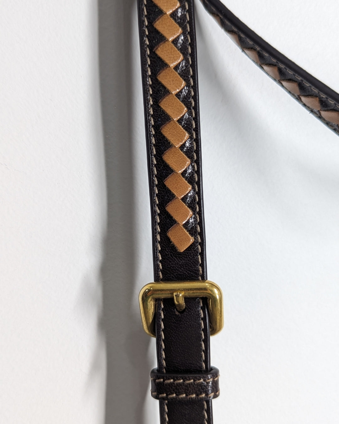 Prada S/S 2011 Madras Cognac Crossbody Bag