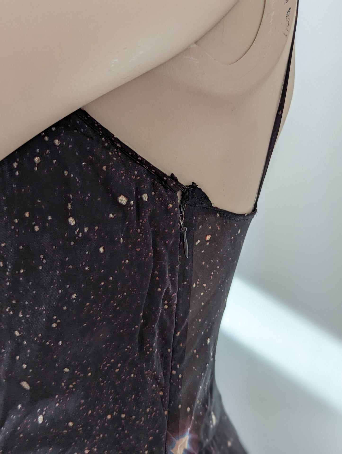 Roberto Cavalli Galaxy Print Silk Midi Dress