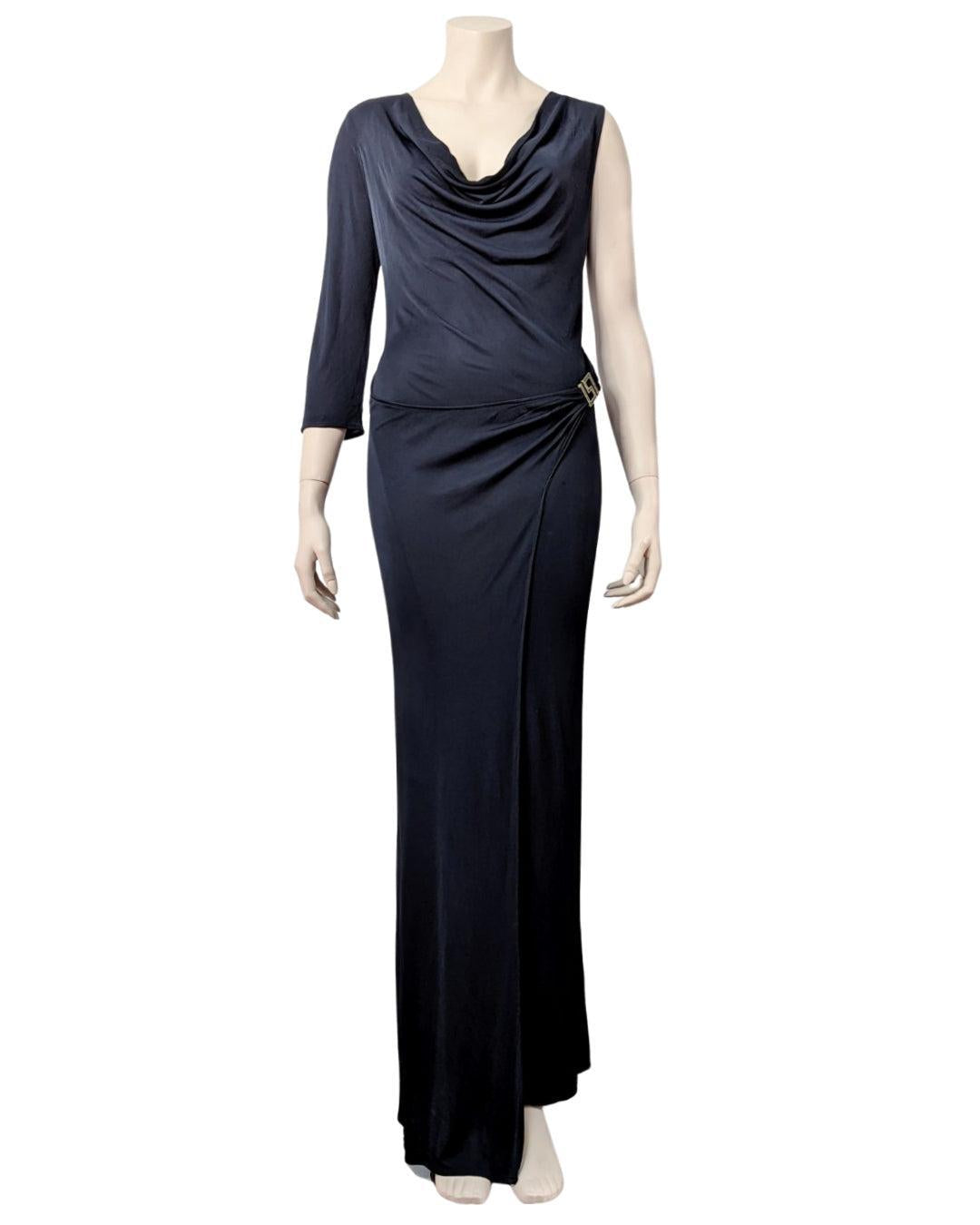 Versace Jeans Couture Asymmetric Maxi Dress at SoirVintage SOIR Versace Jeans Couture Asymmetric Maxi Dress at SoirVintage SOIR