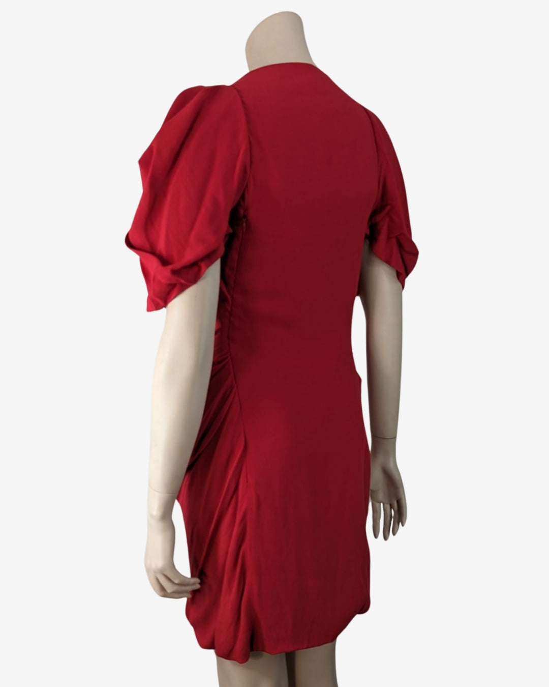 Vivienne Westwood Open Puff Sleeves Cherry Red Dress