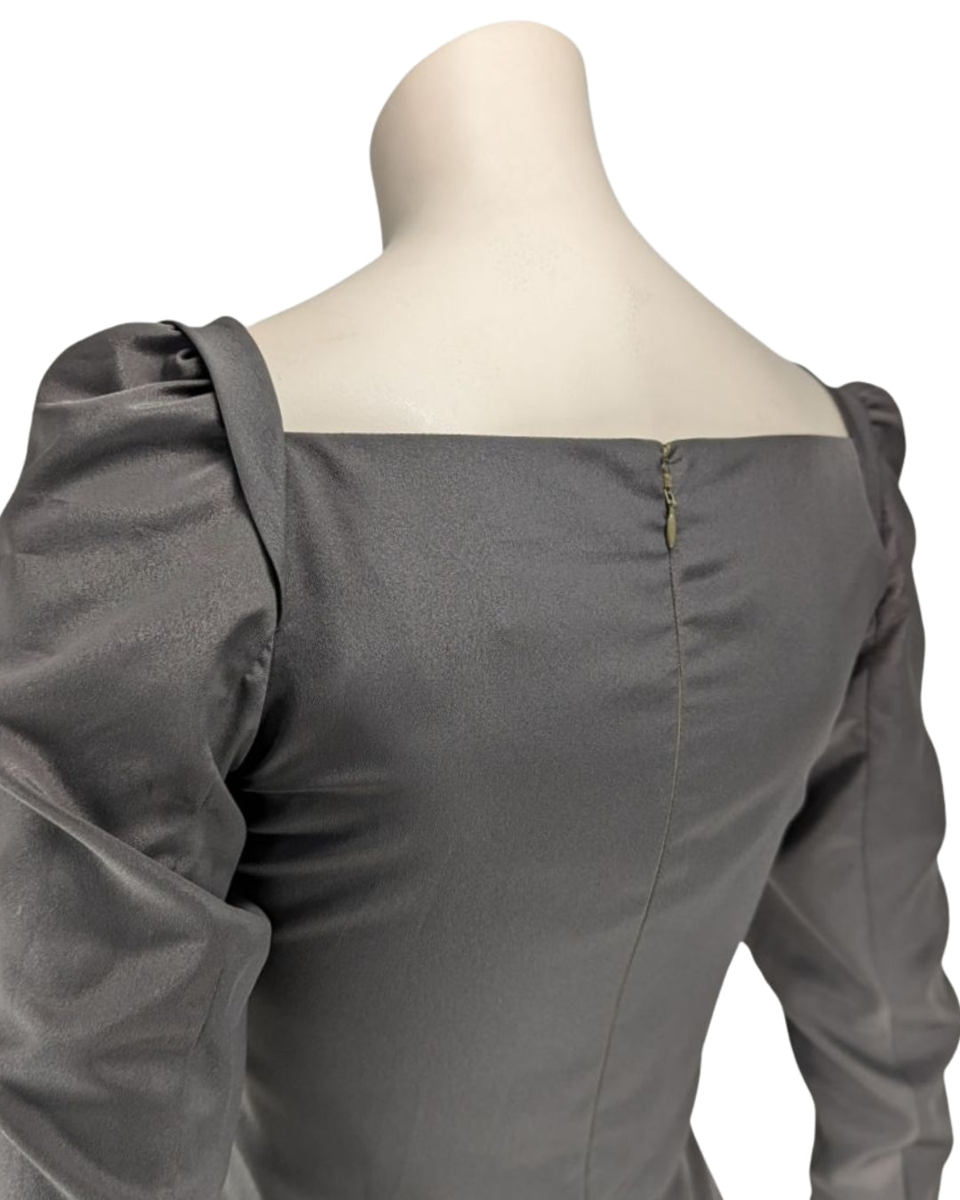 Vivienne Westwood Satin Grey Draped Dress with Corset Design