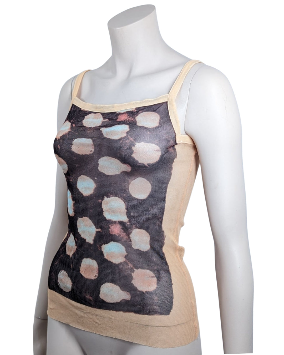 Jean Paul Gaultier Abstract Polka Dots Set Cardigan and Tank Top at SoirVintage