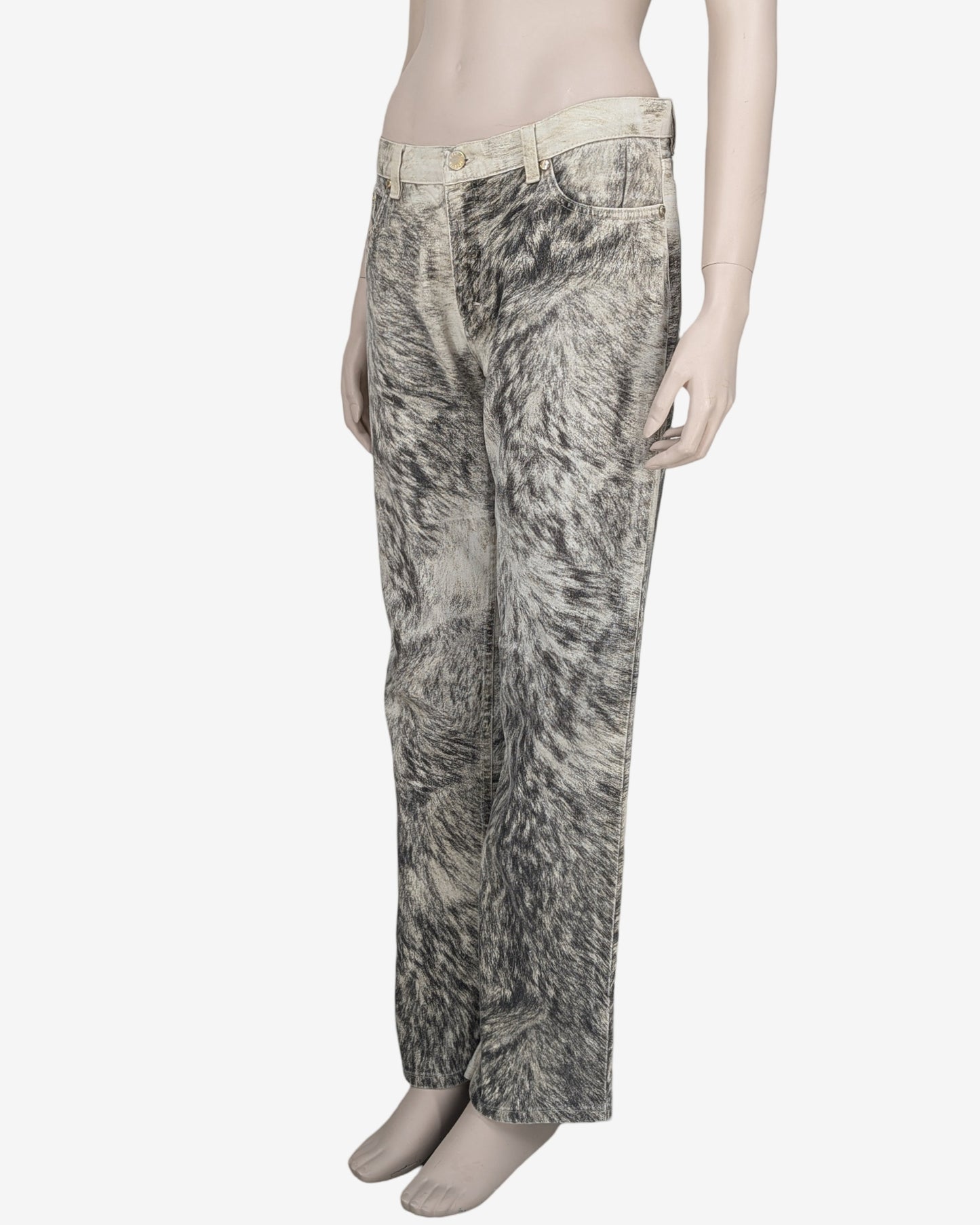 Roberto Cavalli F/W 1999 Abstract Animal Patterns Jeans
