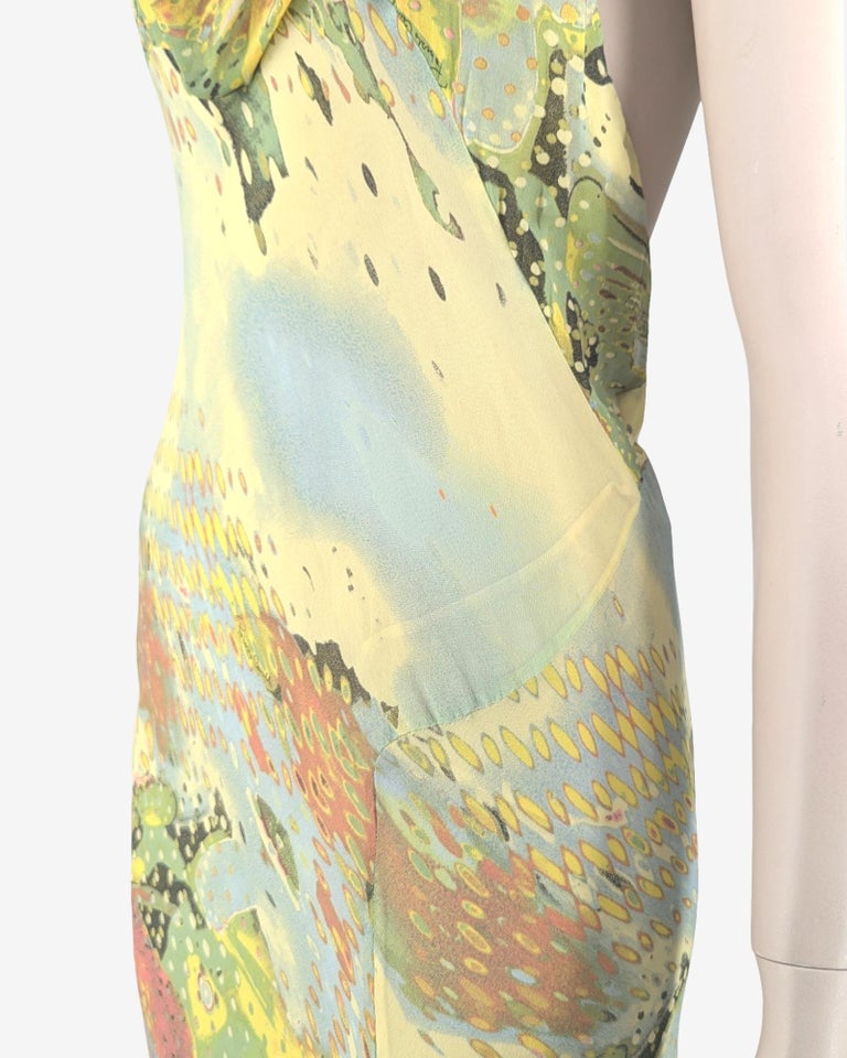 Roberto Cavalli Abstract print Silk Gown