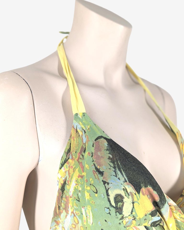 Roberto Cavalli Abstract print Silk Gown