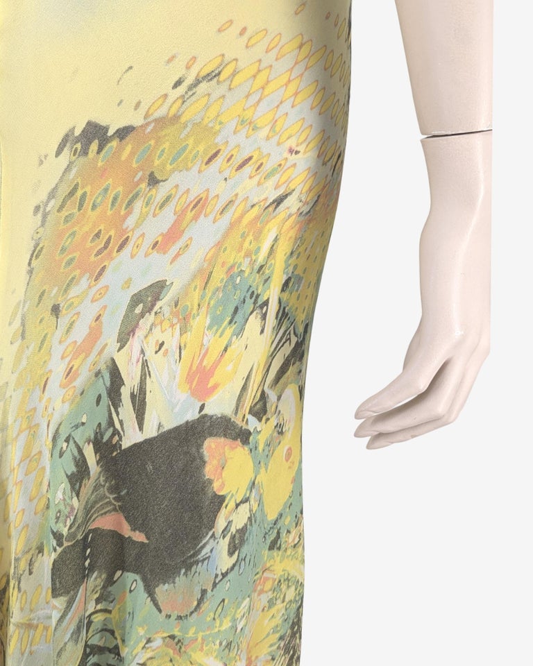 Roberto Cavalli Abstract print Silk Gown