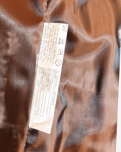 90s vintage Crocodile Embossed Patent Capuccino Coat