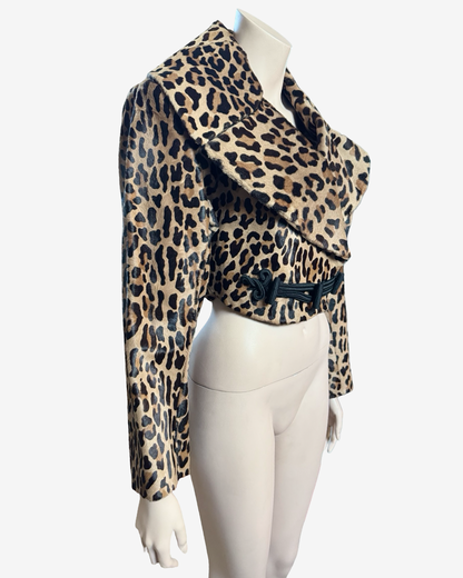 Alaïa 1991 Fur Cheetah Cropped Jacket Runway
