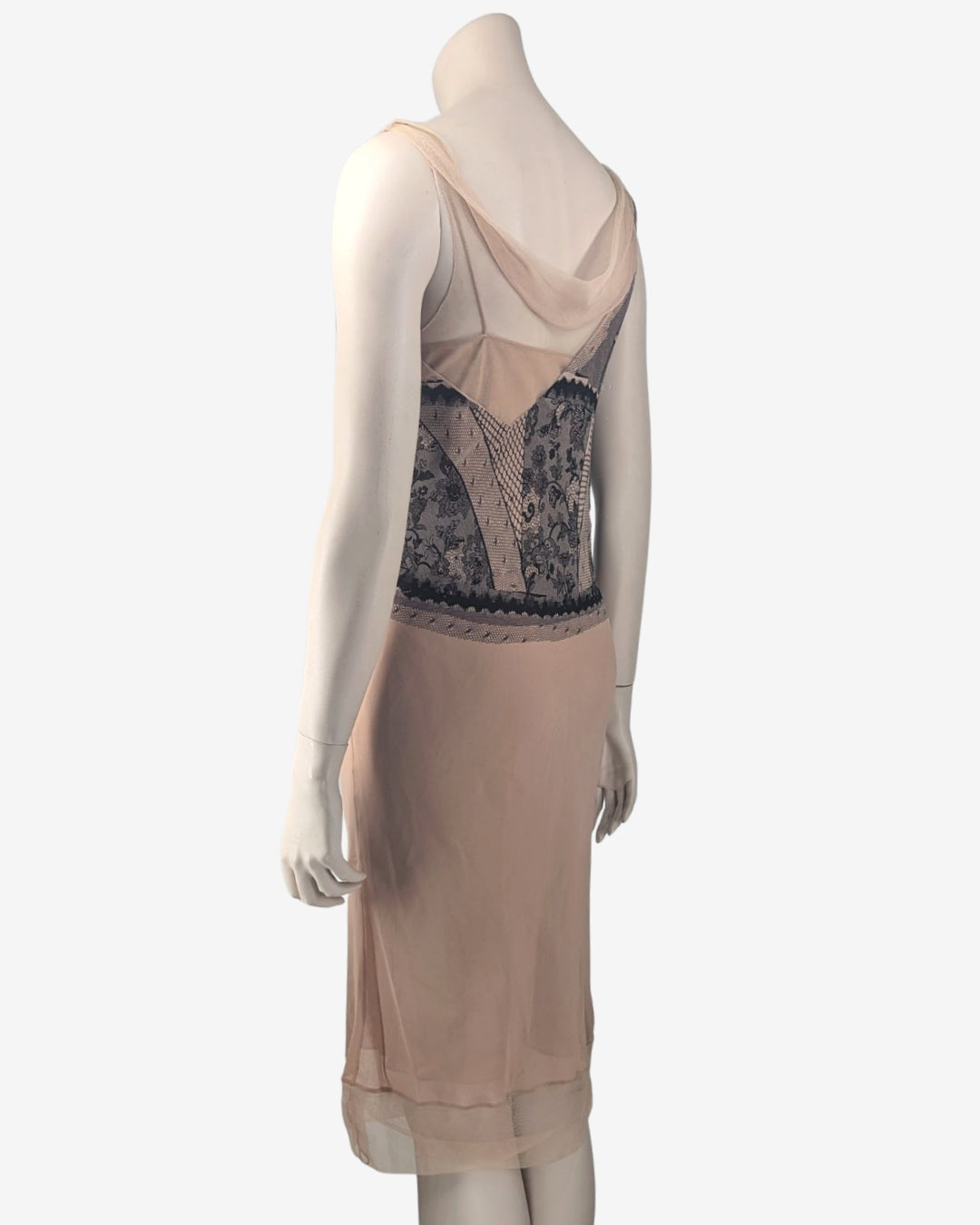 Christian Dior Trompe-l'oeil Print Silk Dress Spring 2006 Runway