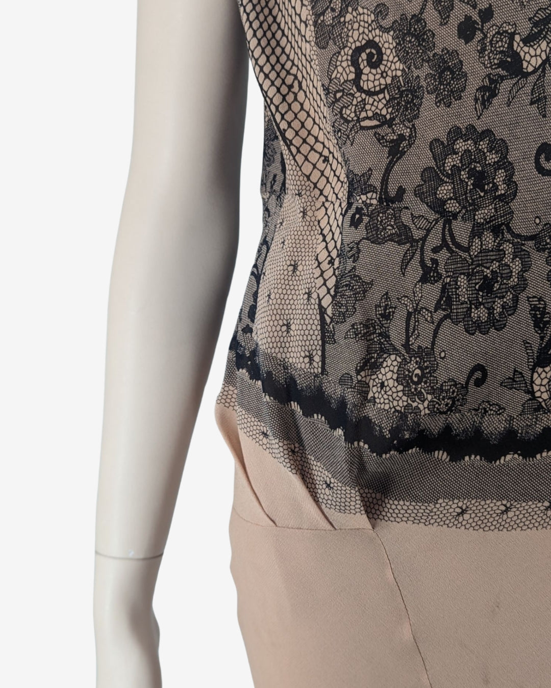 Christian Dior Trompe-l'oeil Print Silk Dress Spring 2006 Runway
