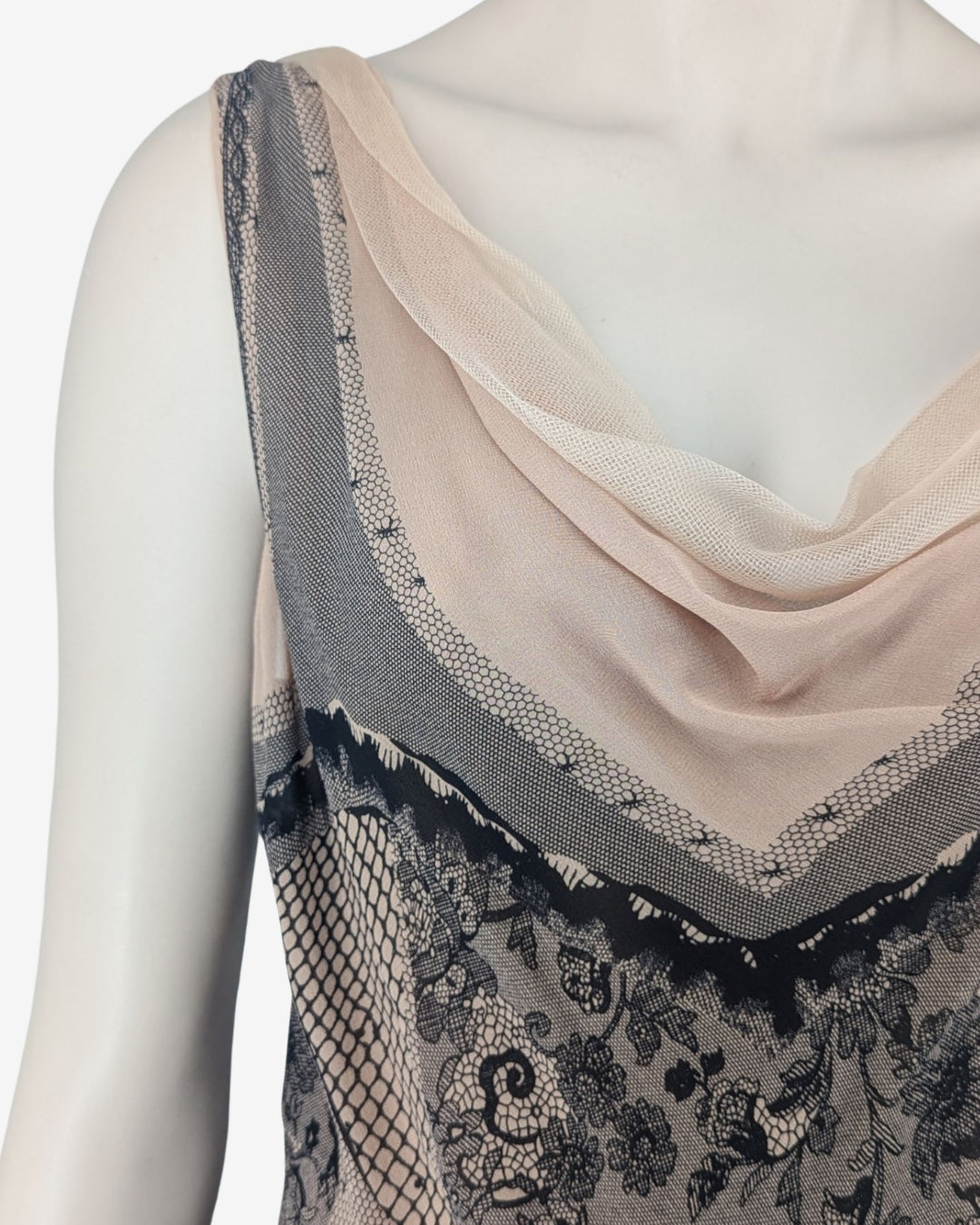 Christian Dior Trompe-l'oeil Print Silk Dress Spring 2006 Runway