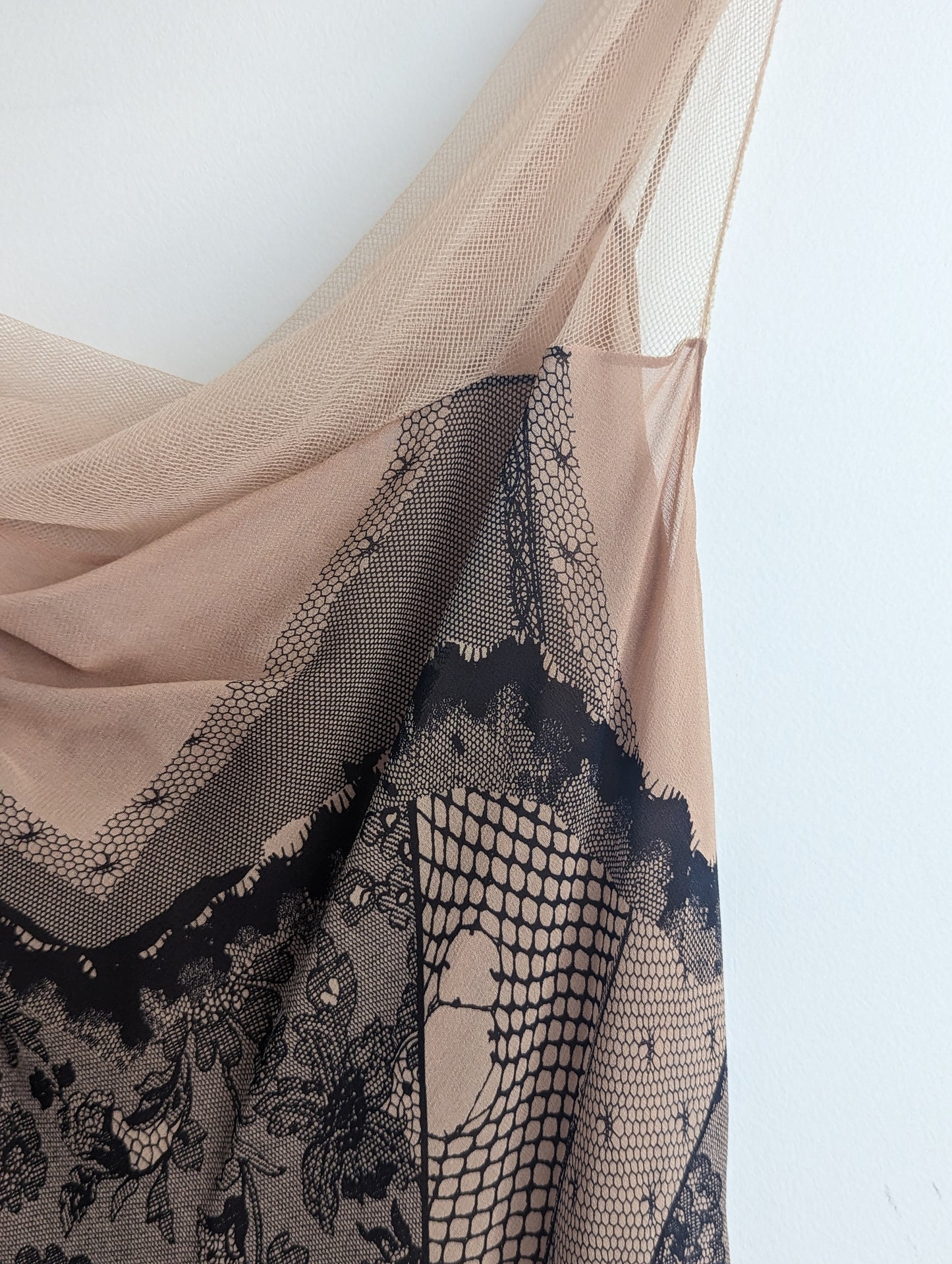 Christian Dior Trompe-l'oeil Print Silk Dress Spring 2006 Runway