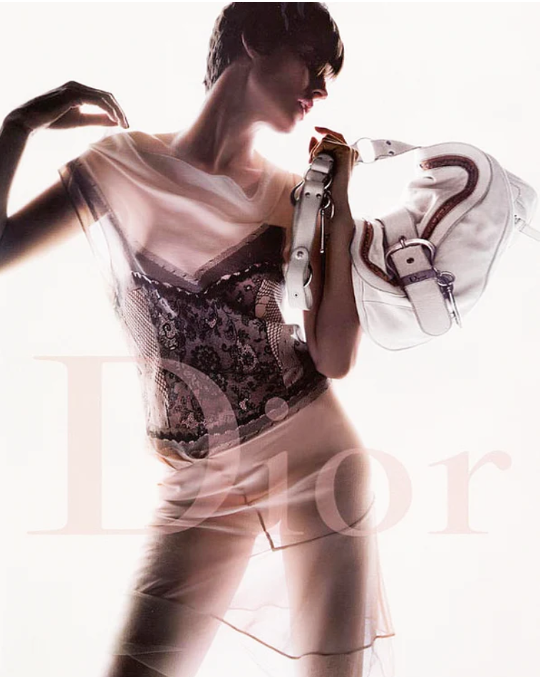 Christian Dior Trompe-l'oeil Print Silk Dress Spring 2006 Runway
