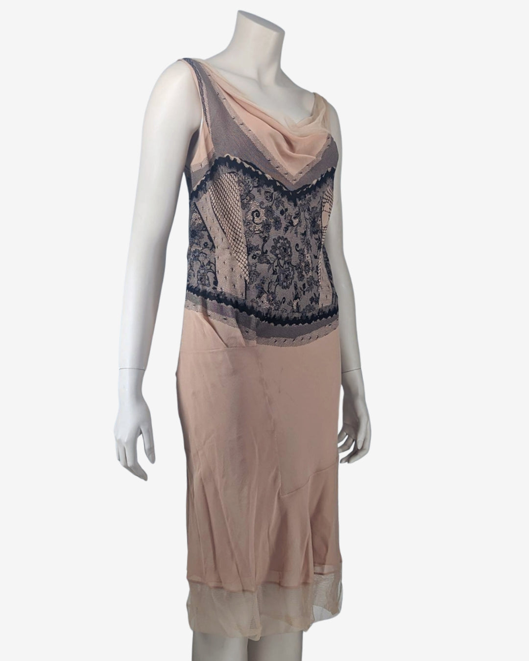 Christian Dior Trompe-l'oeil Print Silk Dress Spring 2006 Runway