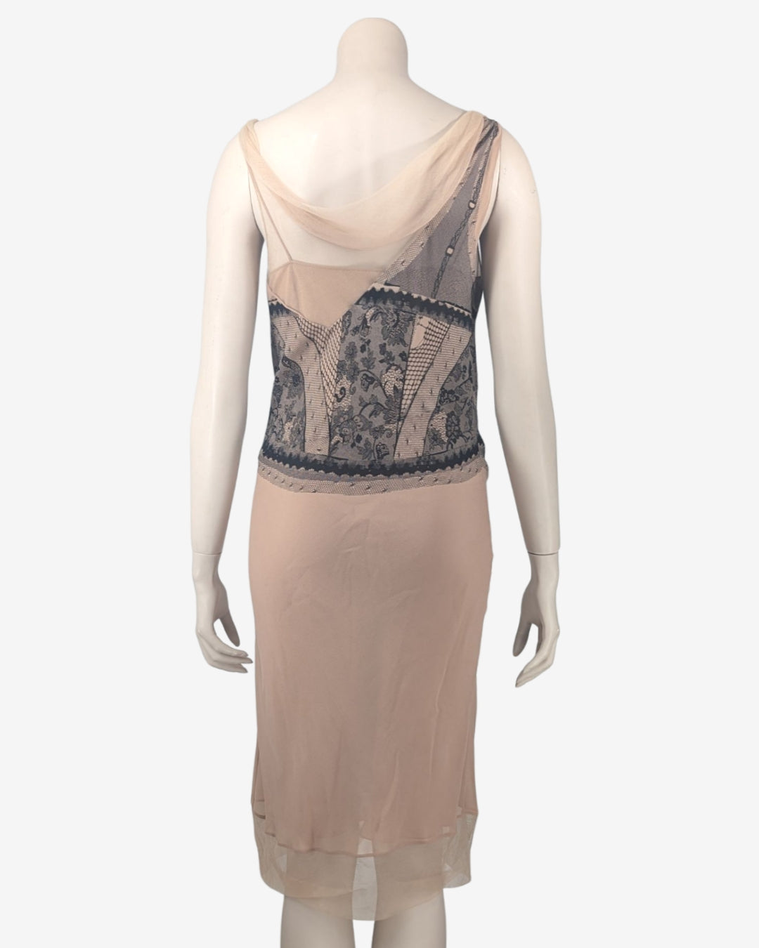 Christian Dior Trompe-l'oeil Print Silk Dress Spring 2006 Runway