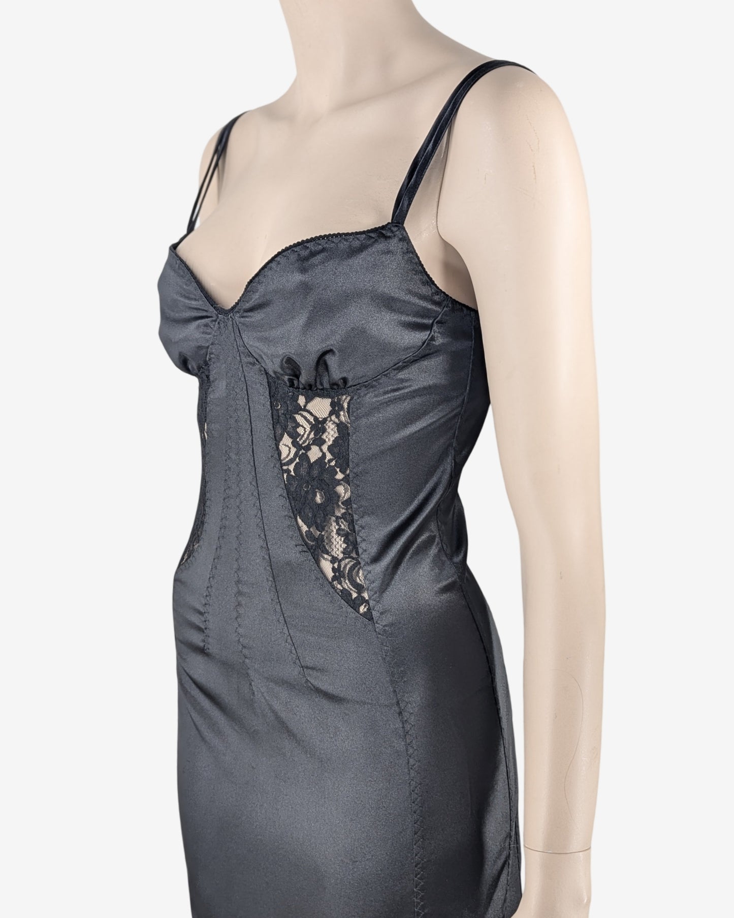 D&G by Dolce & Gabbana Fall Winter 2003 Laces Insert Midi Dress