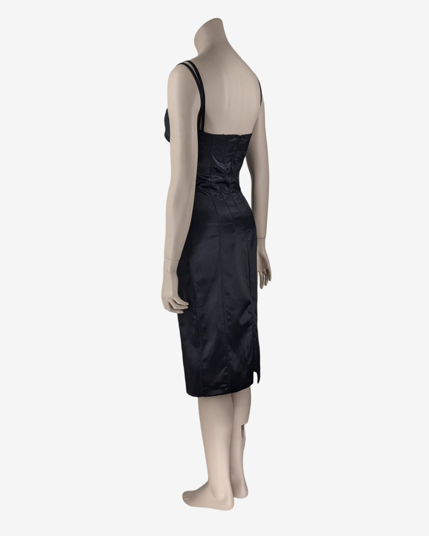 D&G by Dolce & Gabbana Fall Winter 2003 Laces Insert Midi Dress