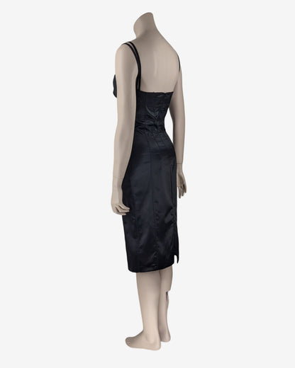 D&G by Dolce & Gabbana Fall Winter 2003 Laces Insert Midi Dress