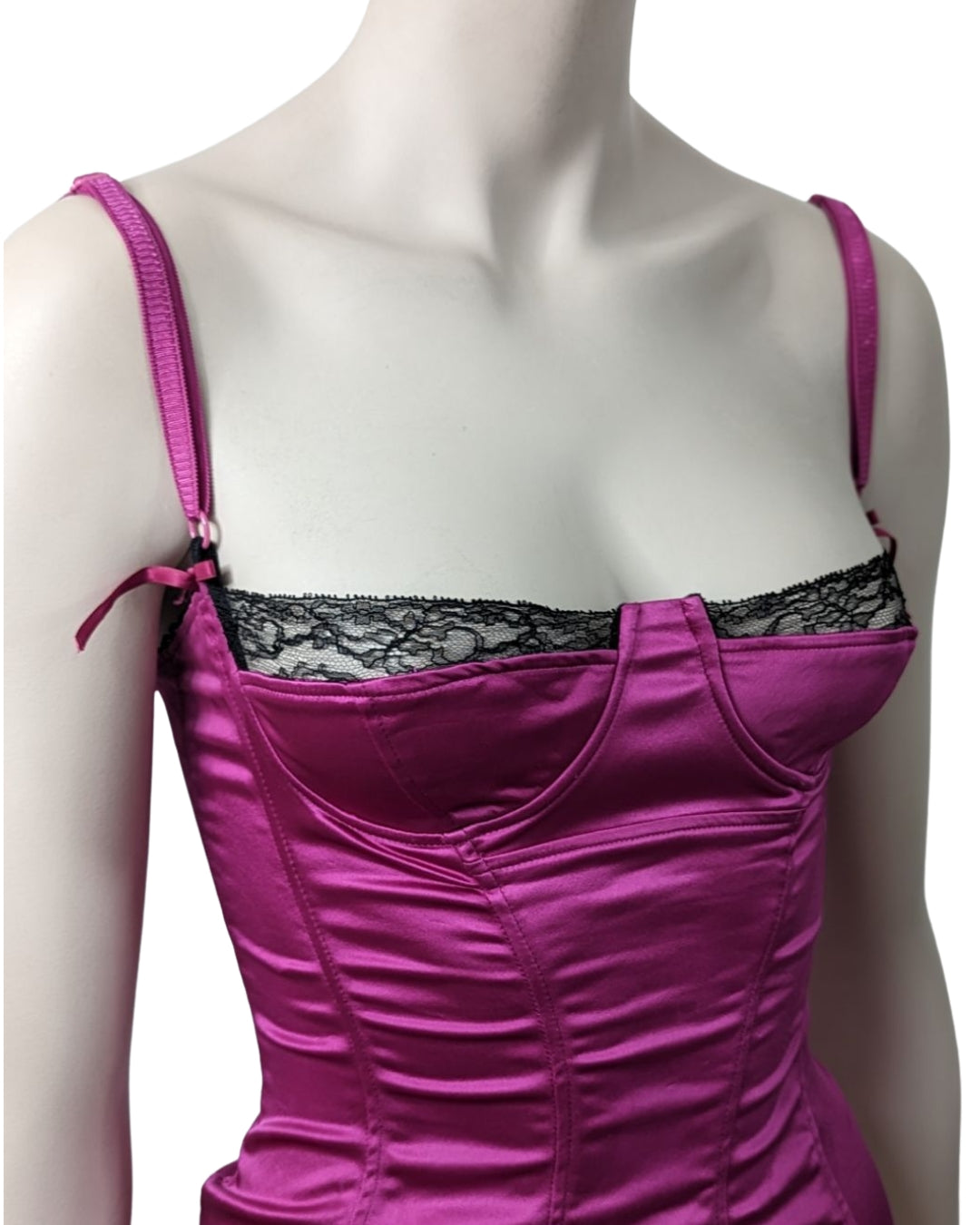 Dolce & Gabbana D&G satin bustier at Soir Vintage