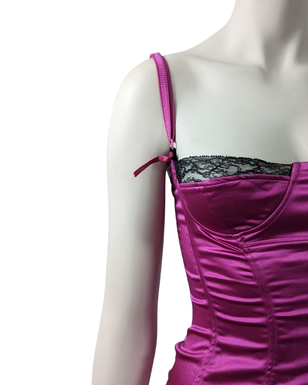 Dolce & Gabbana D&G satin bustier at Soir Vintage
