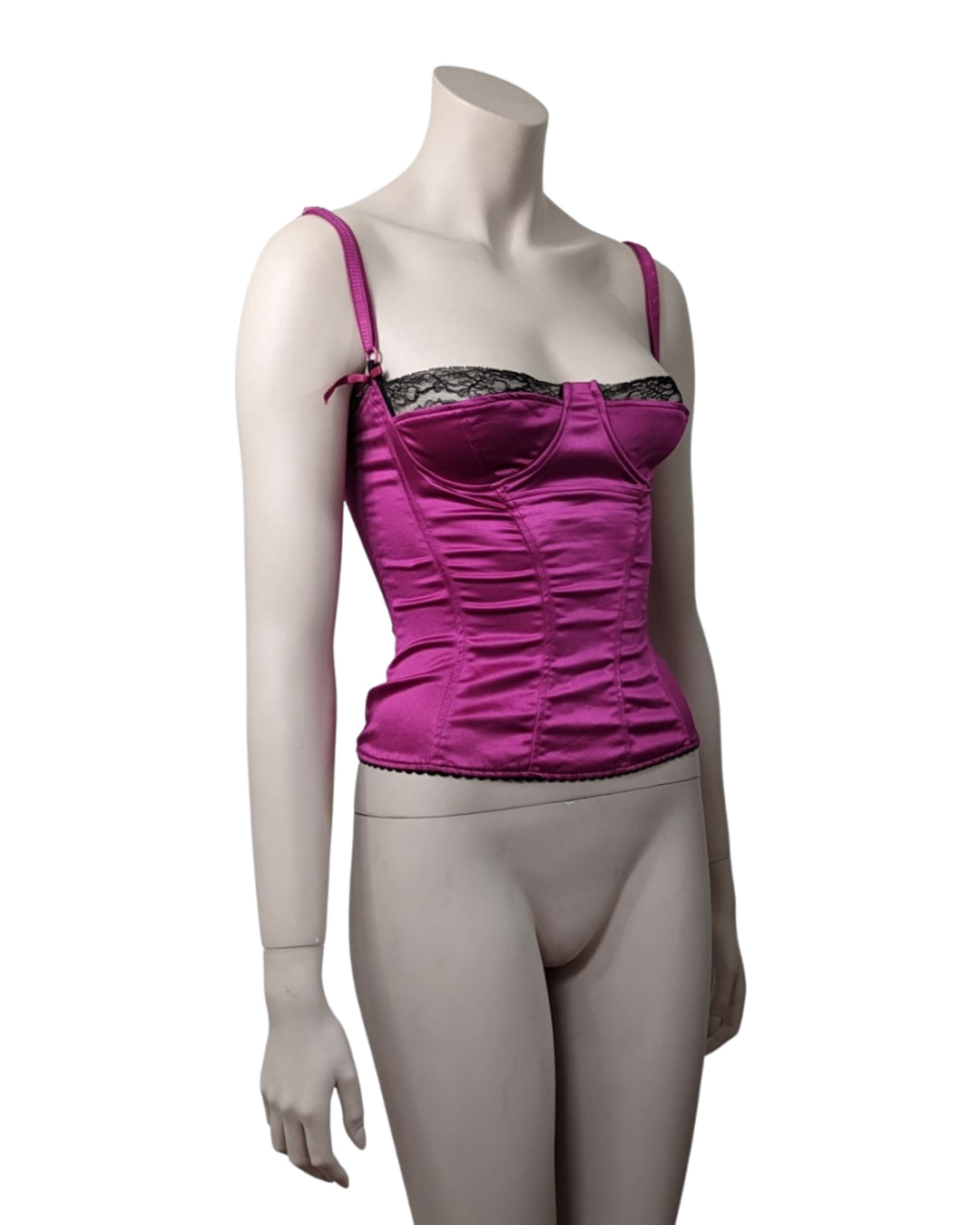 Dolce & Gabbana D&G satin bustier at Soir Vintage