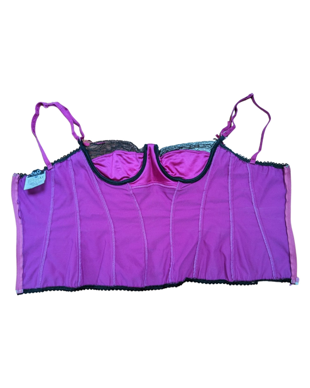 Dolce & Gabbana D&G satin bustier at Soir Vintage