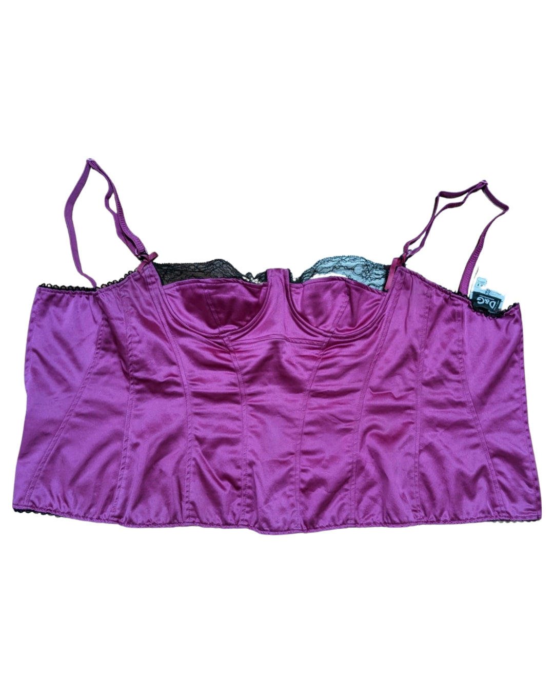 Dolce & Gabbana D&G satin bustier at Soir Vintage