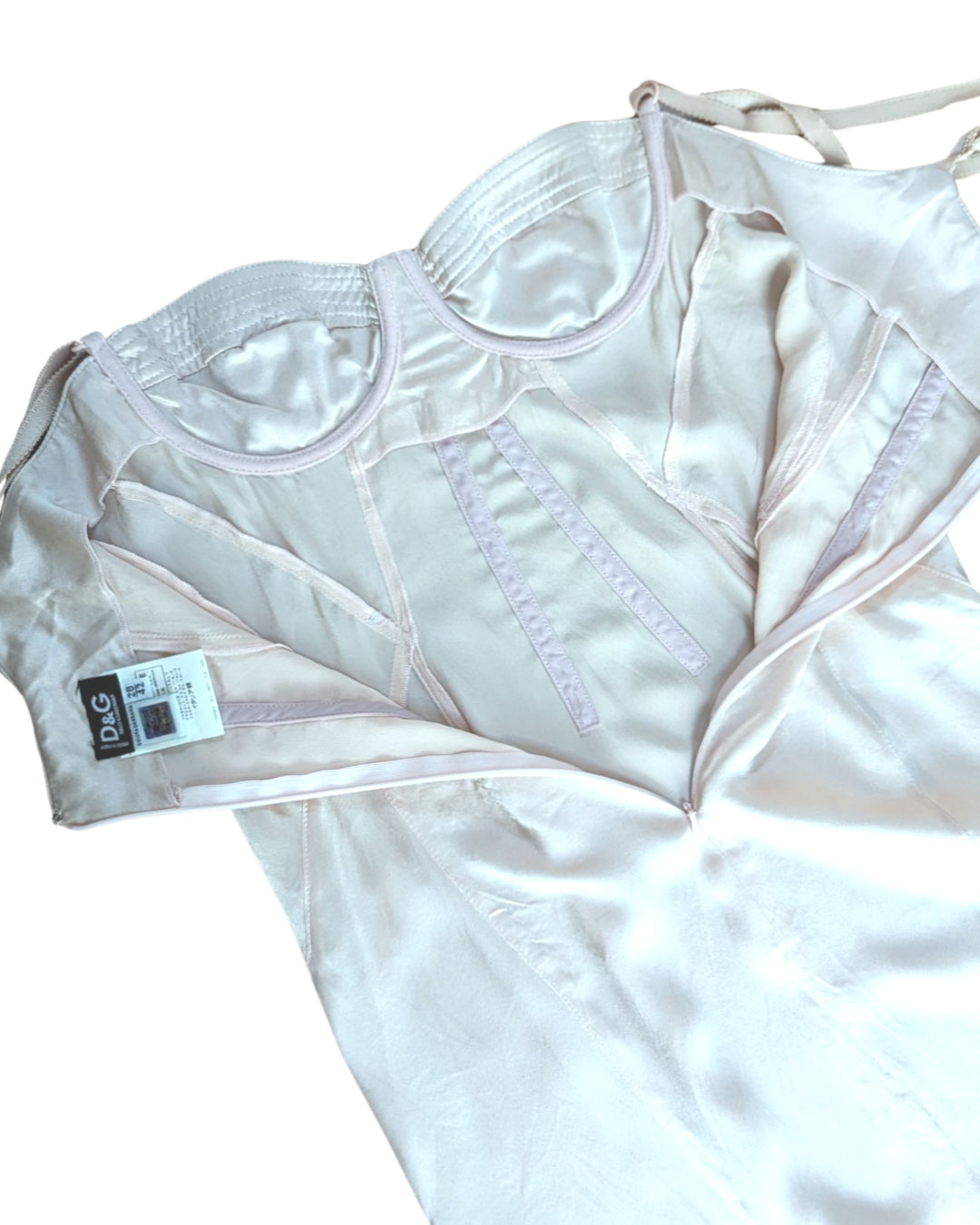 D&G Dolce and Gabbana Silk Corset Dress at SoirVintage