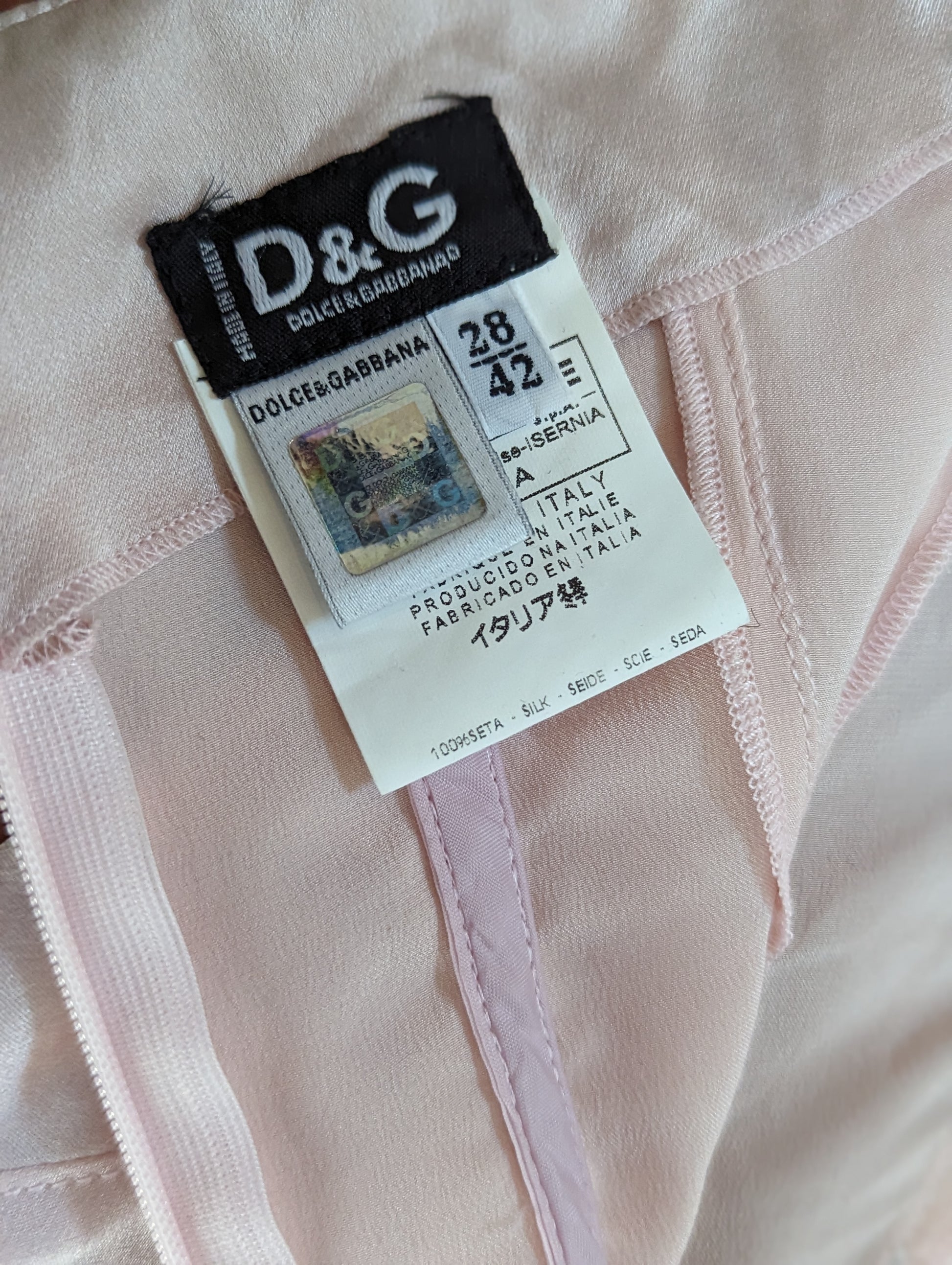 D&G Dolce and Gabbana Silk Corset Dress at SoirVintage