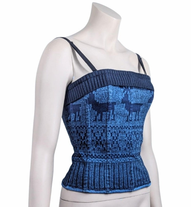 D&G Dolce and Gabanna Fall 2010 Denim Bustier at SoirVintage