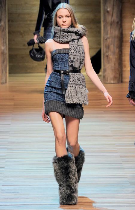 D&G Dolce and Gabanna Fall 2010 Denim Bustier at SoirVintage