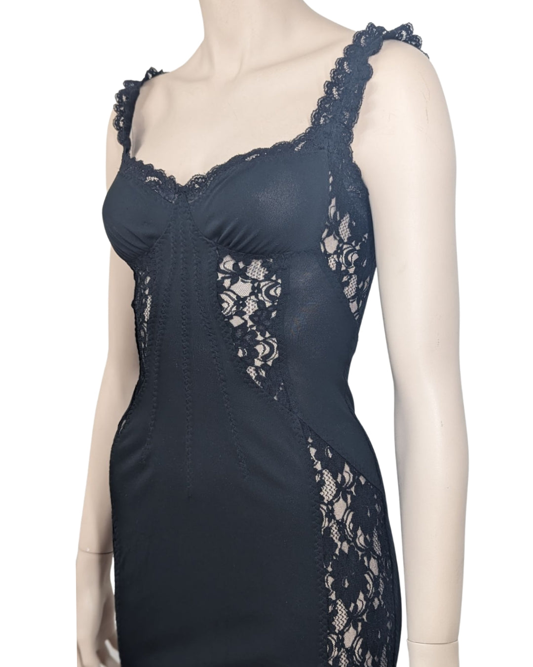 D&G by Dolce&Gabbana Fall Winter 2003 Laces Insert Midi Dress