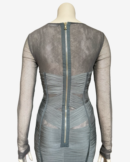 Dolce Gabbana SS2007 Runway Corset Grey Dress