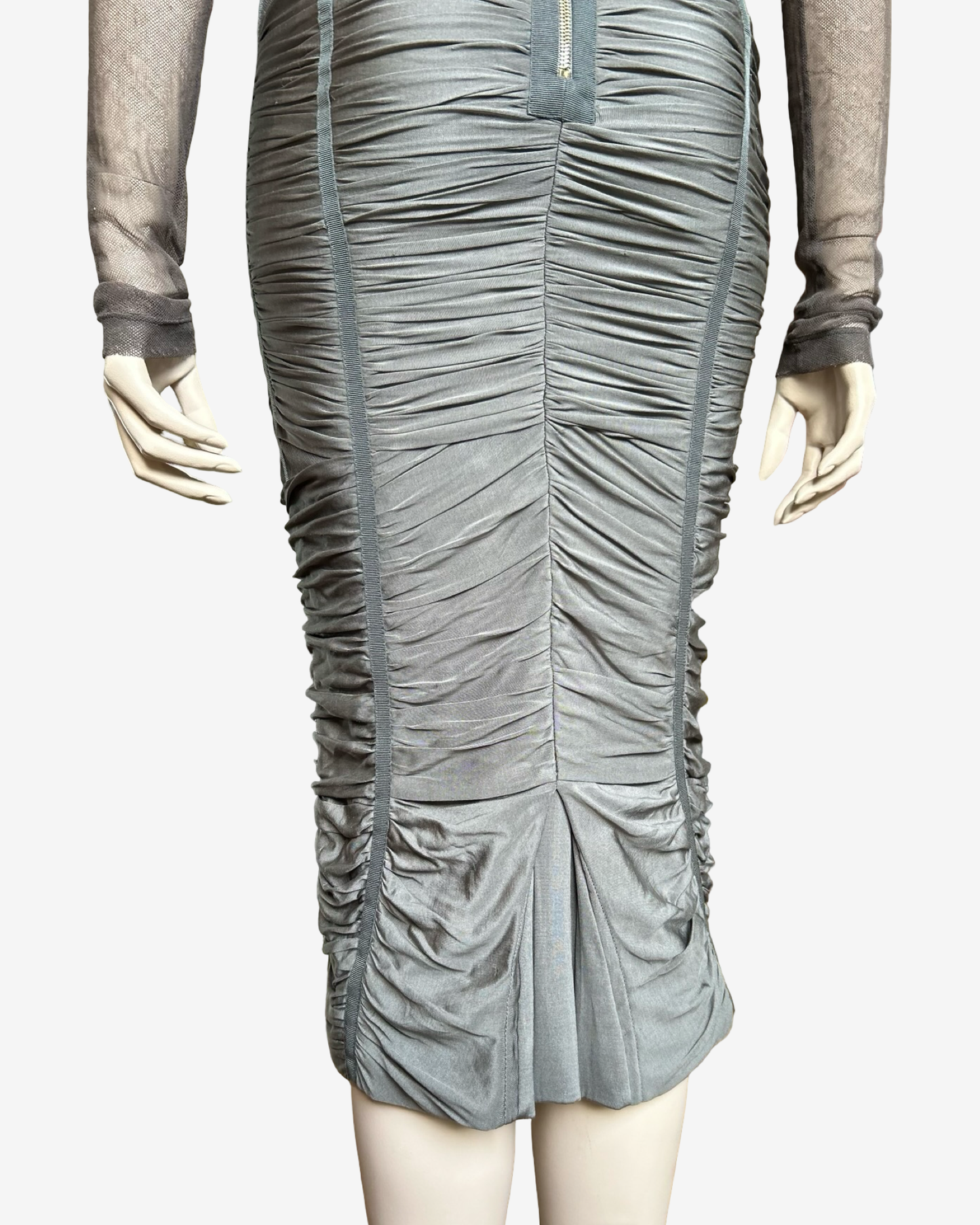 Dolce Gabbana SS2007 Runway Corset Grey Dress