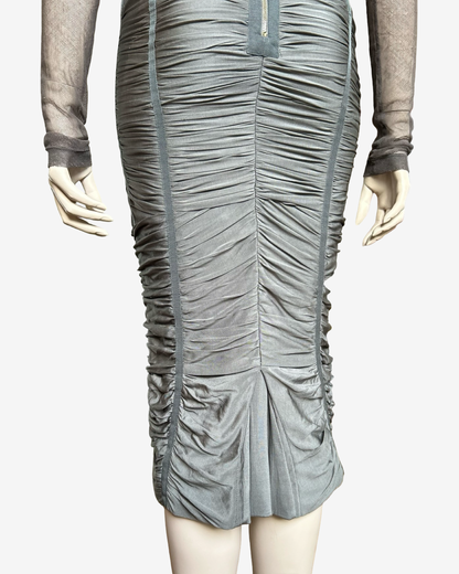 Dolce Gabbana SS2007 Runway Corset Grey Dress