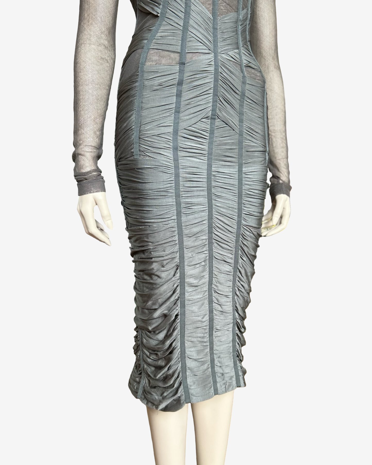 Dolce Gabbana SS2007 Runway Corset Grey Dress