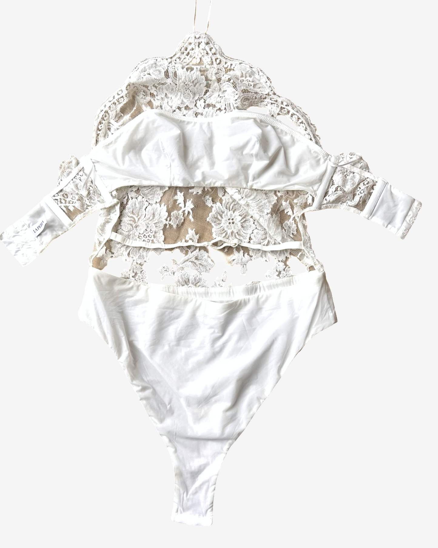 La Perla White Body Laces
