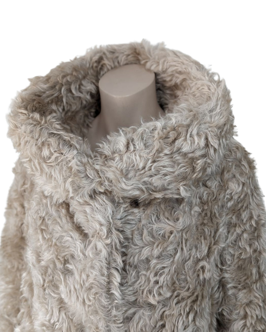 Prada F/W 2007 Beige Faux Fur Coat