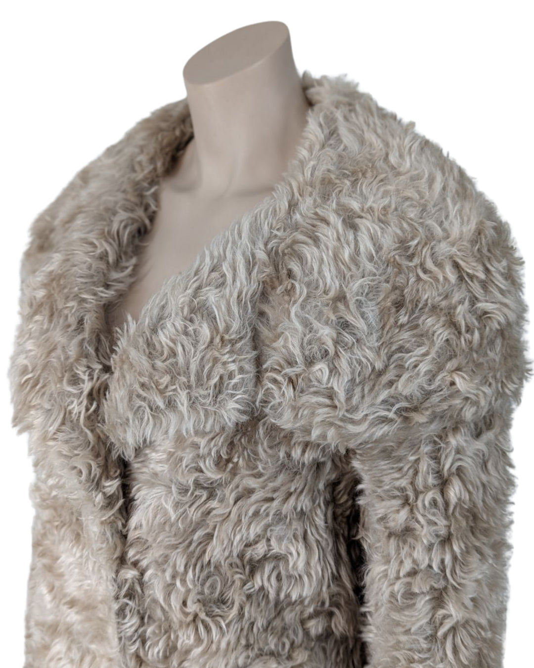 Prada F/W 2007 Beige Faux Fur Coat