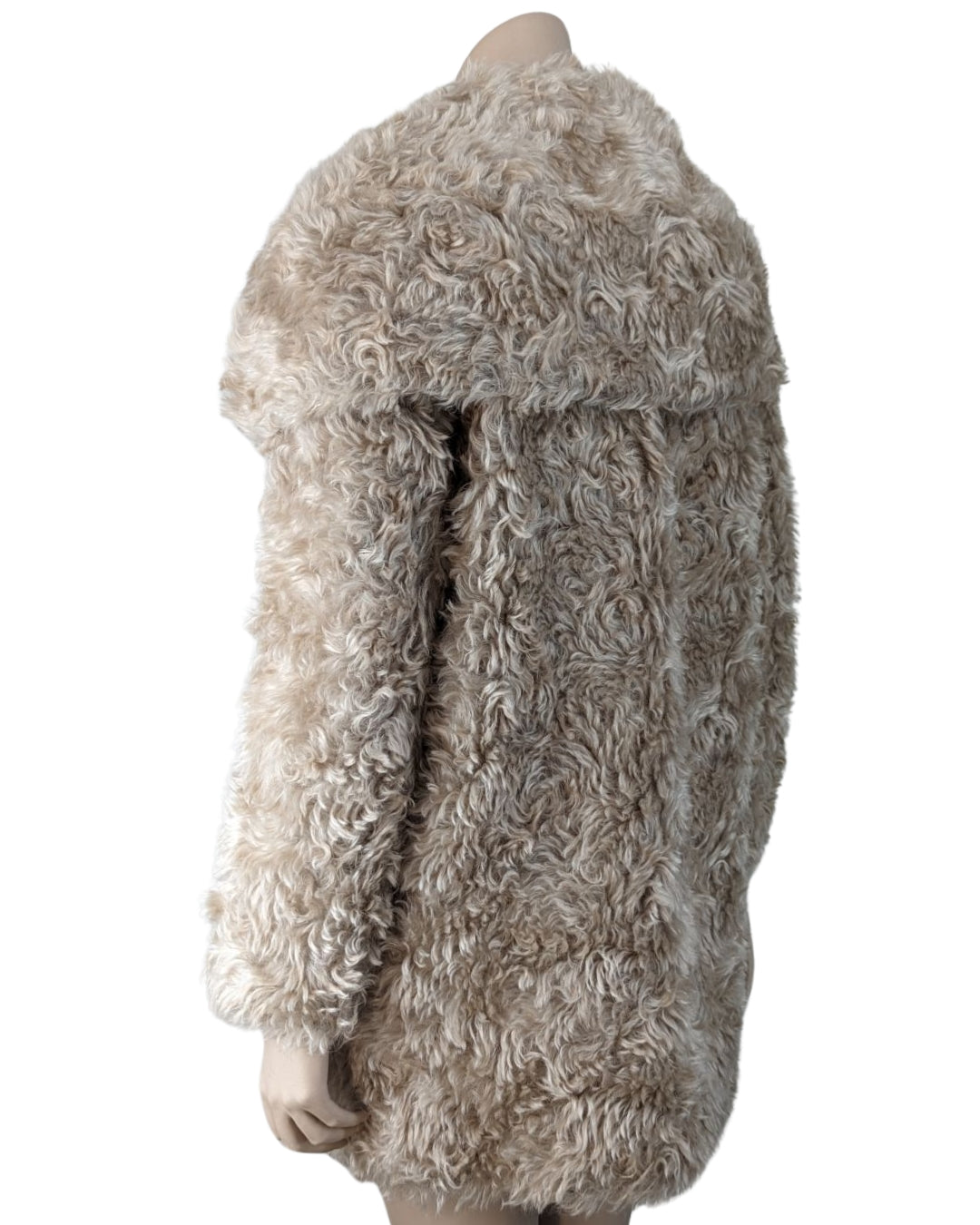 Prada F/W 2007 Beige Faux Fur Coat