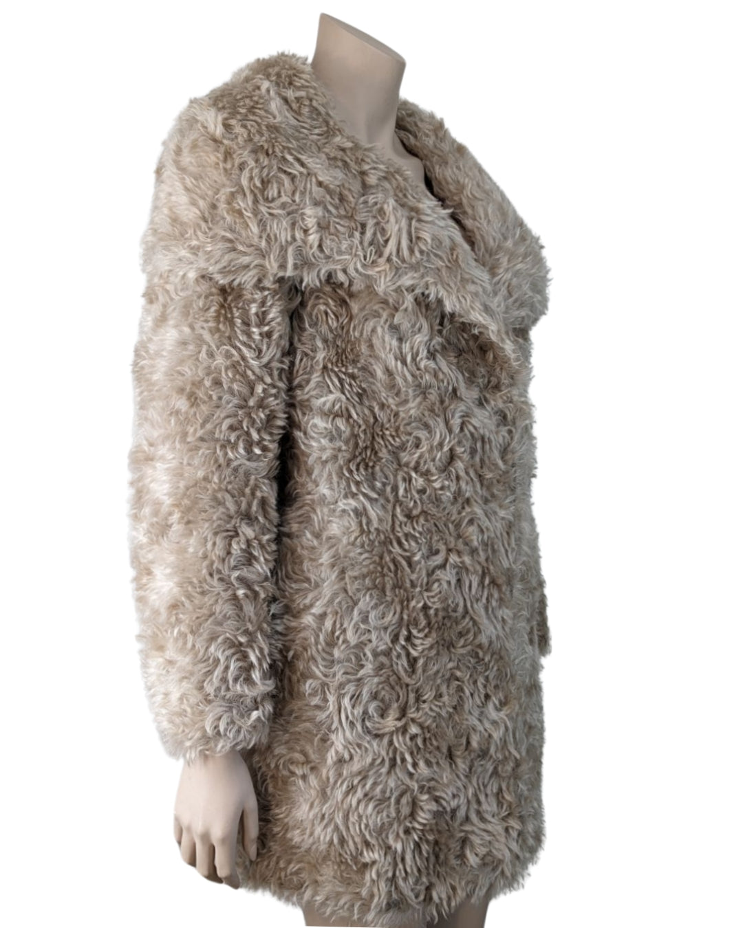Prada F/W 2007 Beige Faux Fur Coat